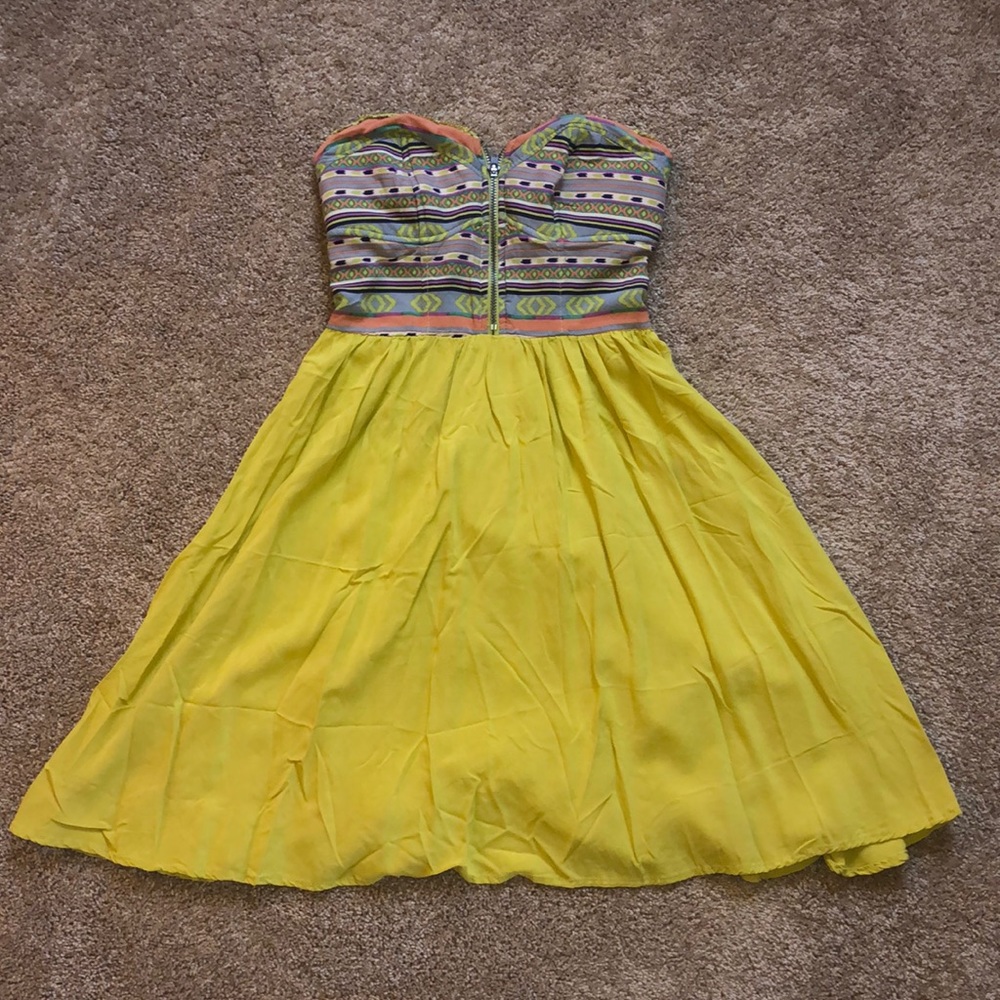 Tropical Patterned Mini Dress